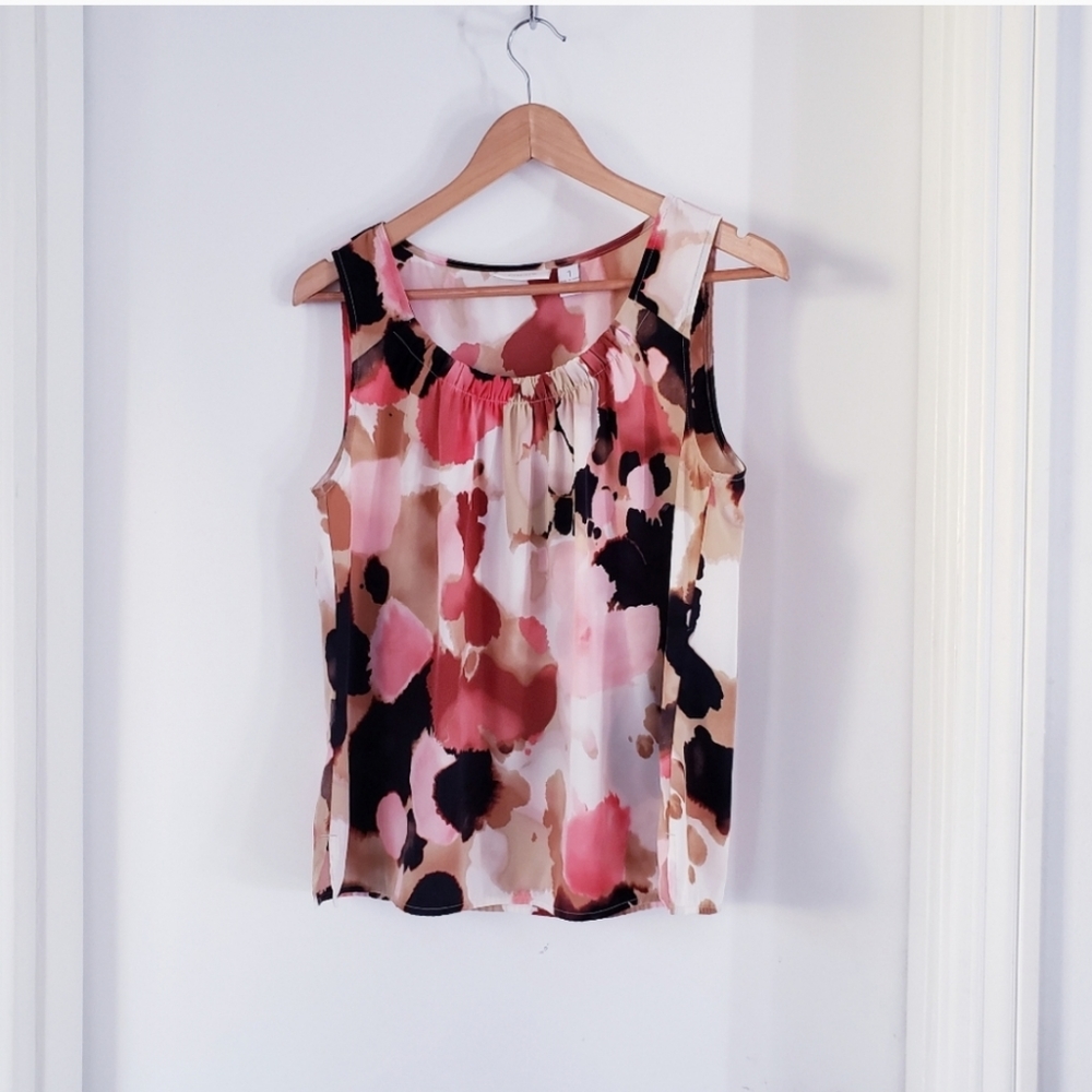 Chico’s printed sleeveless top Sz 1